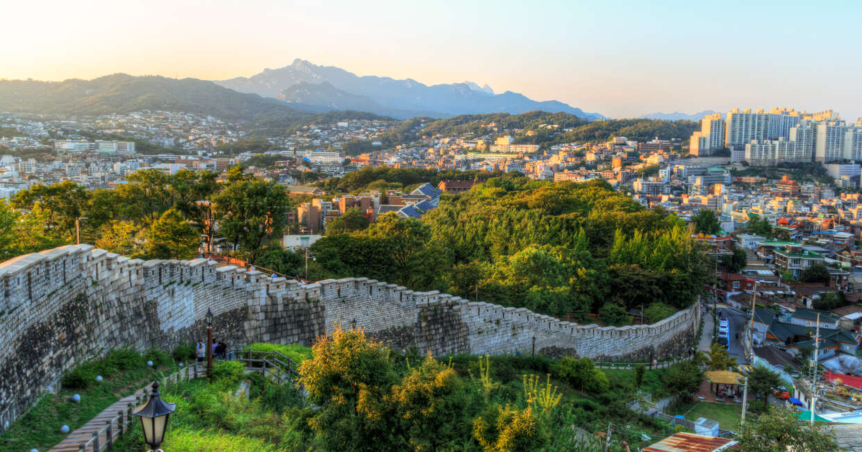 Hanyangdoseong, a fortress wall in Seoul city in Korea.