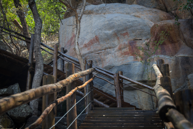 Rock paintings in Tsodilo Hills, Botswana