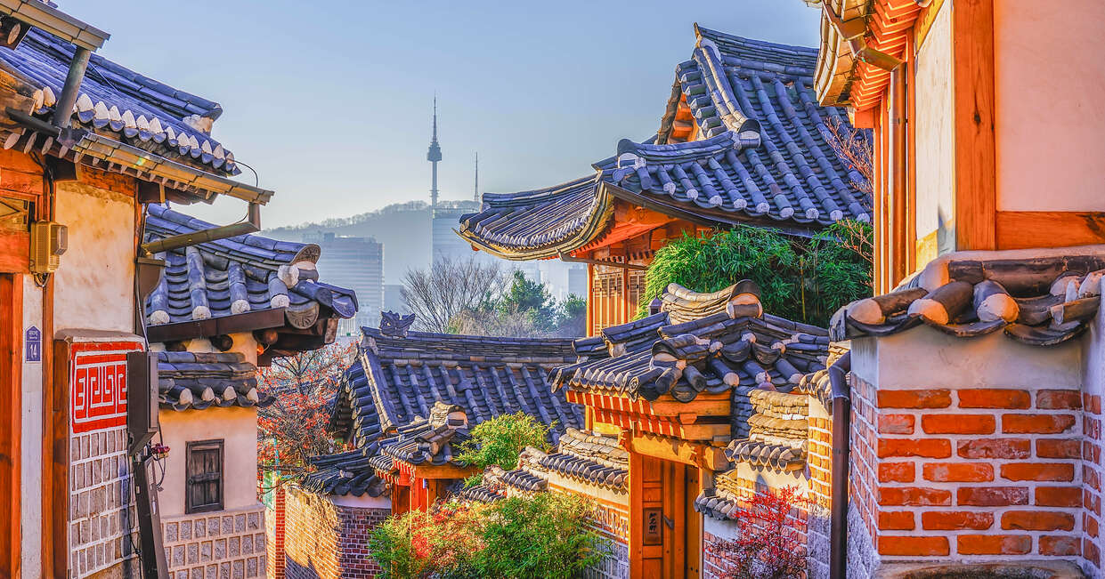 Bukchon Hanok Village in Seoul, South Korea