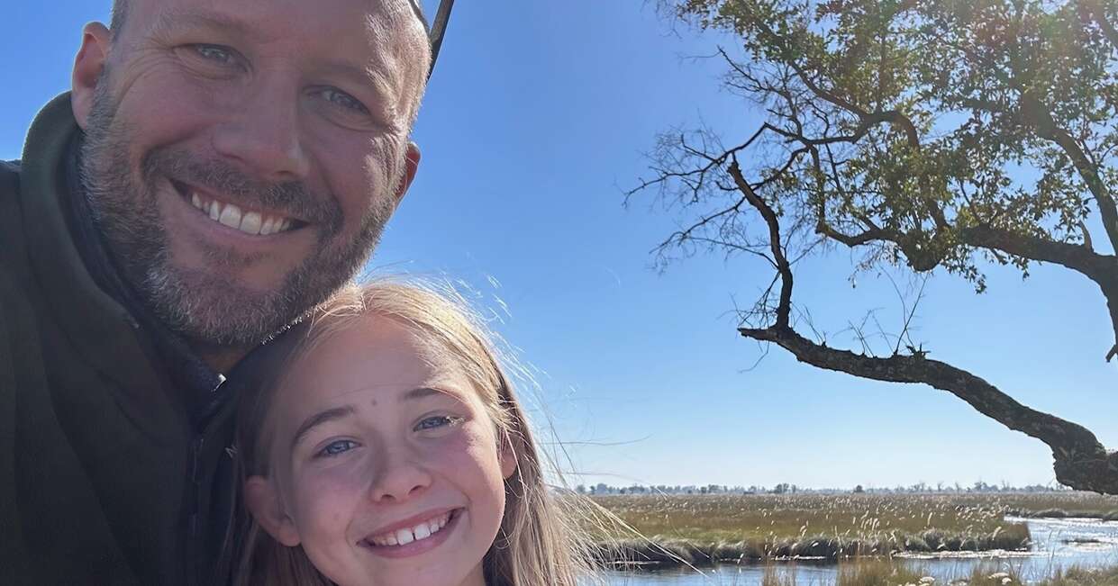 Dom and Heidi, father and daughter, in Botswana