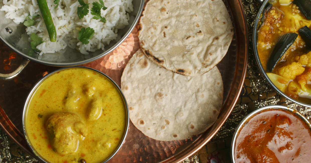 Multiple dishes of northern India