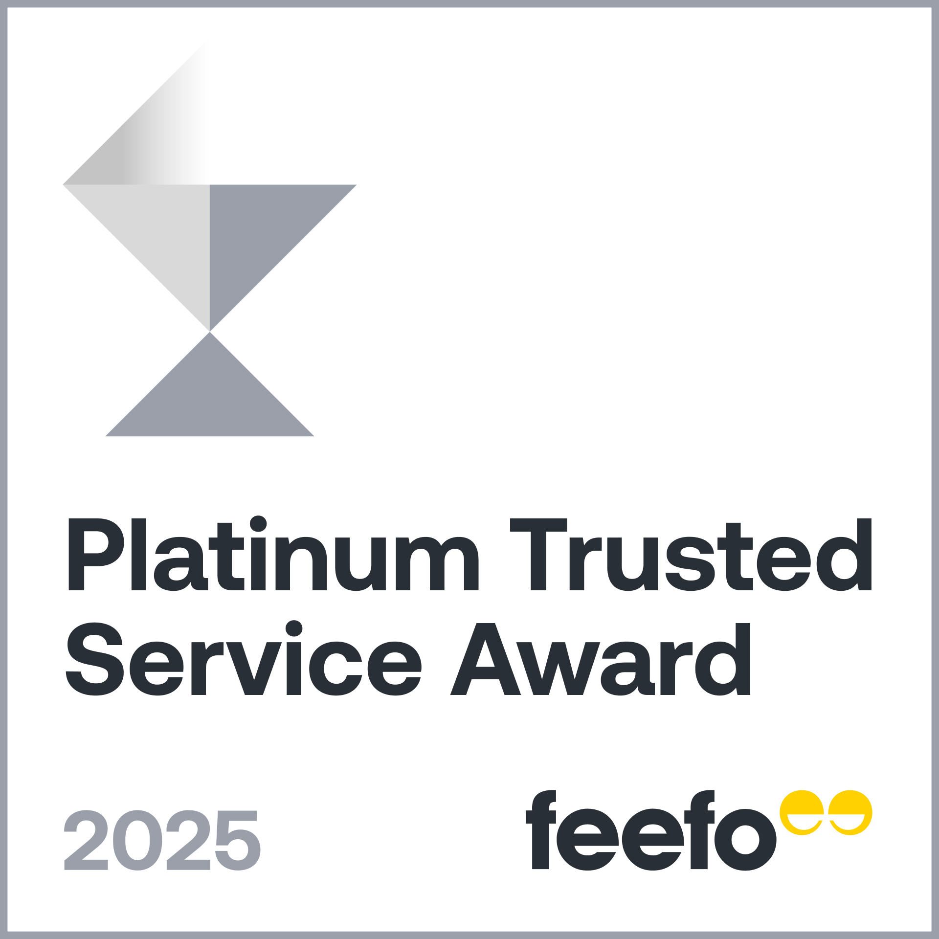 Feefo trusted service award logo