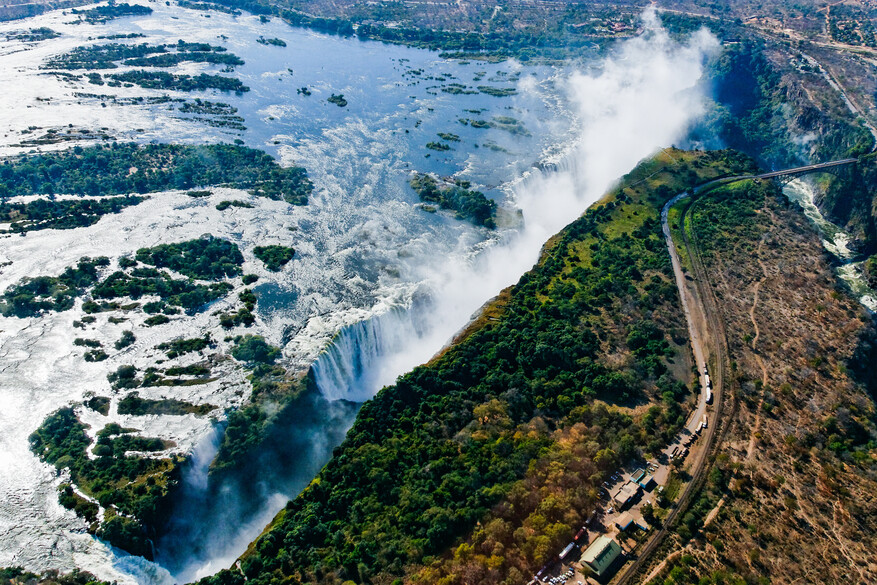Aerial view of Victoria Falls